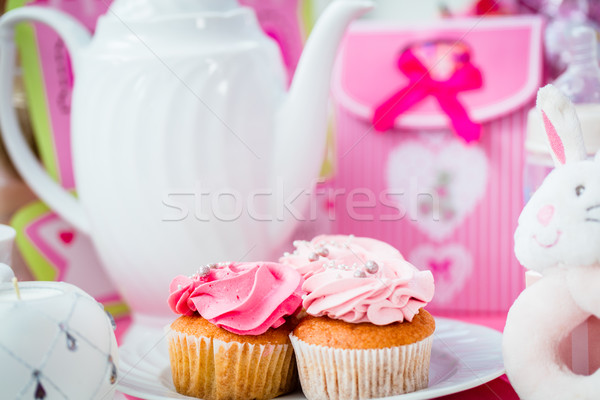 Kaffee Kuchen Baby Dusche Party Stock foto © Kzenon