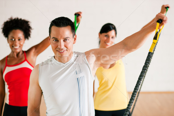 Gymnastique formation gymnase groupe trois personnes coloré [[stock_photo]] © Kzenon