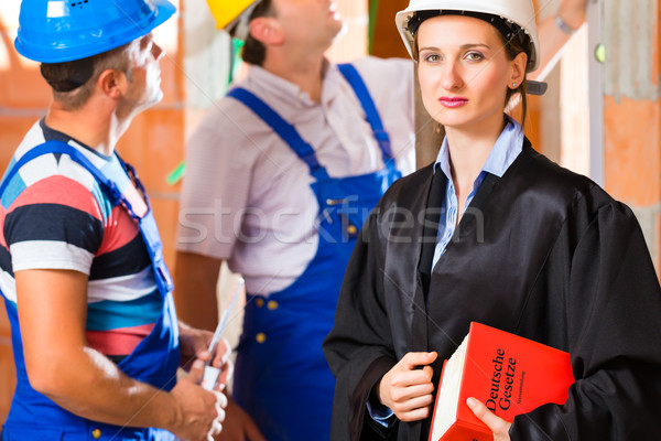 Reviewer or lawyer check building site for  defect Stock photo © Kzenon