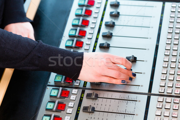 radio presenter in radio station on air Stock photo © Kzenon