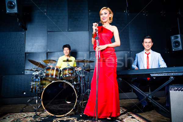 Asian bande chanson studio professionnels chanteur [[stock_photo]] © Kzenon