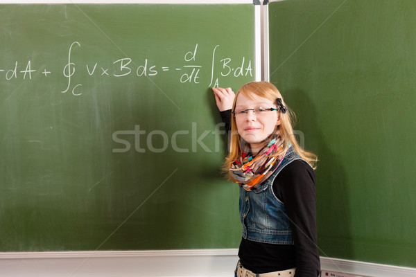 Oktatás gyermek iskolatábla iskola matematika gyerek Stock fotó © Kzenon