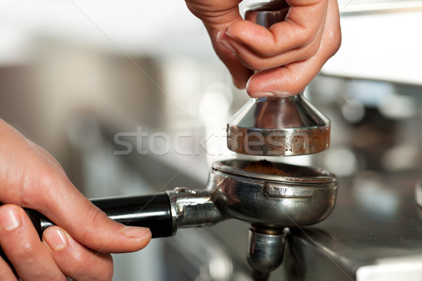 Barista prepares espresso Stock photo © Kzenon