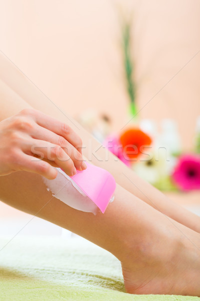 Woman in Spa getting a hair removal Stock photo © Kzenon