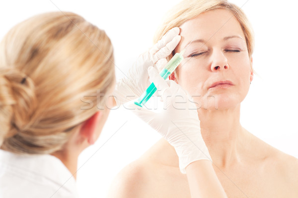 Zdjęcia stock: Botox · wiek · piękna · lekarza · kobieta · medycznych