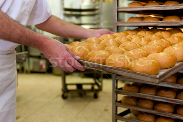 Baker in his bakery Stock photo © Kzenon