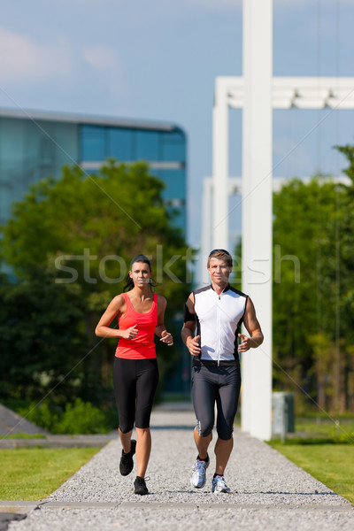 Urban sports - fitness in the city Stock photo © Kzenon