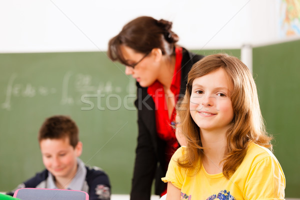 Onderwijs leerlingen leraar leren school elementair Stockfoto © Kzenon