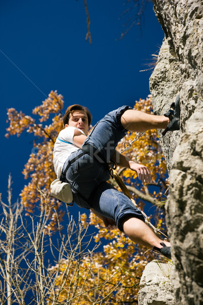Rock climber Stock photo © Kzenon
