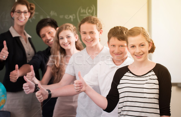 school class teacher motivating students  Stock photo © Kzenon