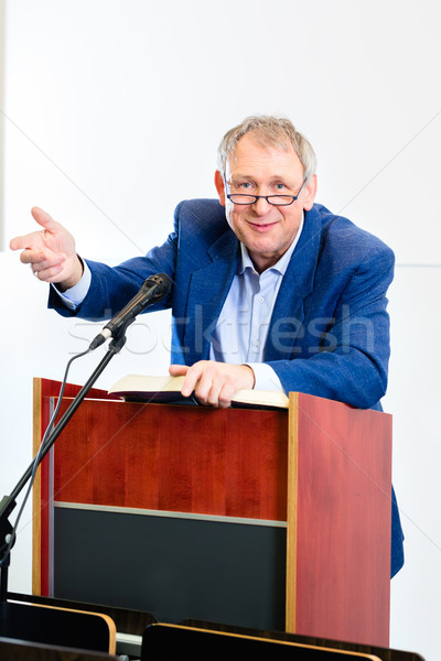 College professor giving lecture Stock photo © Kzenon