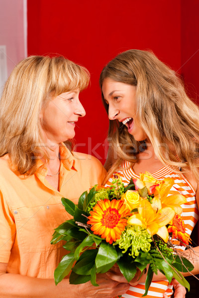 Mother?s or birthday - flowers and women Stock photo © Kzenon