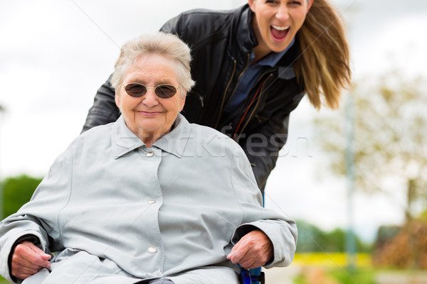woman visiting her grandmother  Stock photo © Kzenon