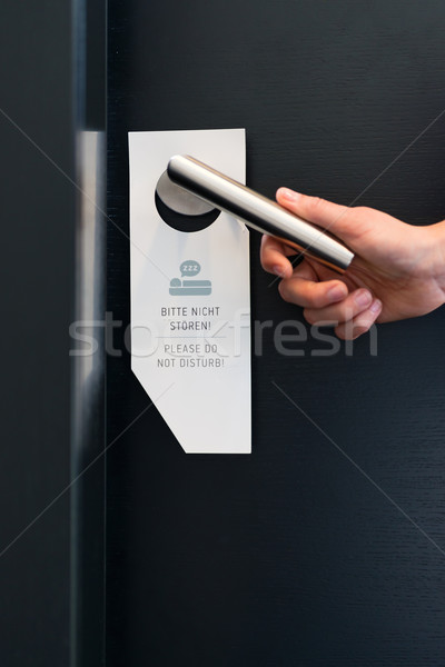 please do not disturb sign on room door in hotel Stock photo © Kzenon