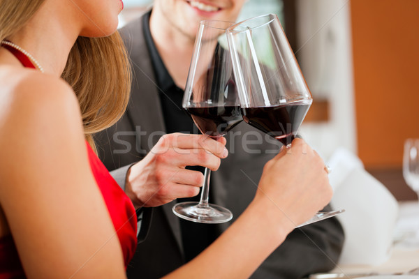 Winetasting in restaurant Stock photo © Kzenon