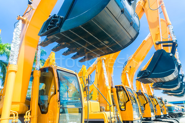 Shovel excavator on Asian machinery  rental company Stock photo © Kzenon