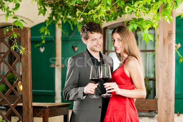 Winetasting in restaurant Stock photo © Kzenon