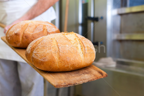 Male baker baking bread Stock photo © Kzenon