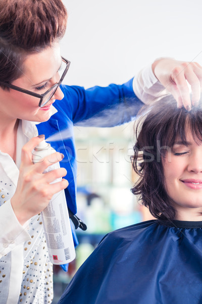 Fodrász nő haj bolt női nők Stock fotó © Kzenon