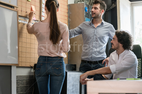 Csapat ügynökség alkalmazottak idő megbeszélés üzlet Stock fotó © Kzenon