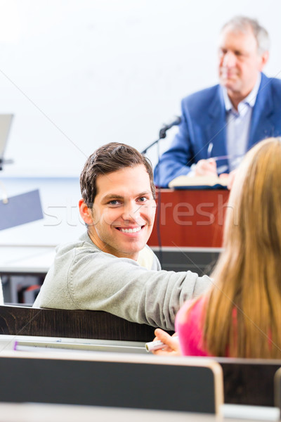 College professor giving lecture for students Stock photo © Kzenon