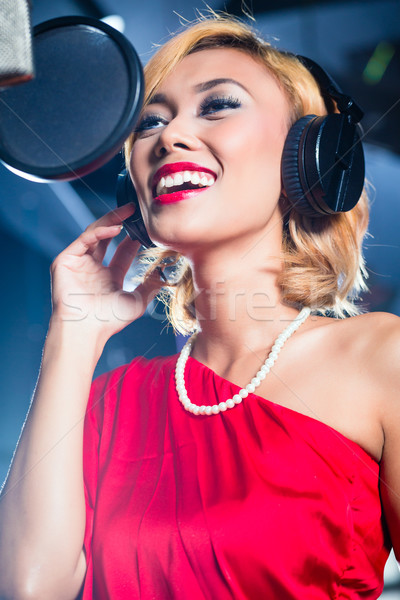 Stockfoto: Asian · zanger · lied · professionele · muzikant