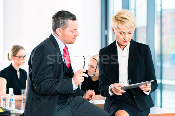 Business - meeting in office, senior managers Stock photo © Kzenon