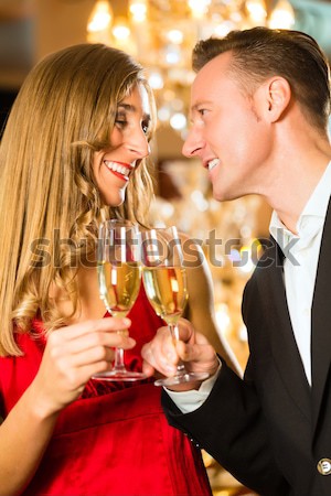 Recepció pezsgő csoportkép pirítós buli áll Stock fotó © Kzenon