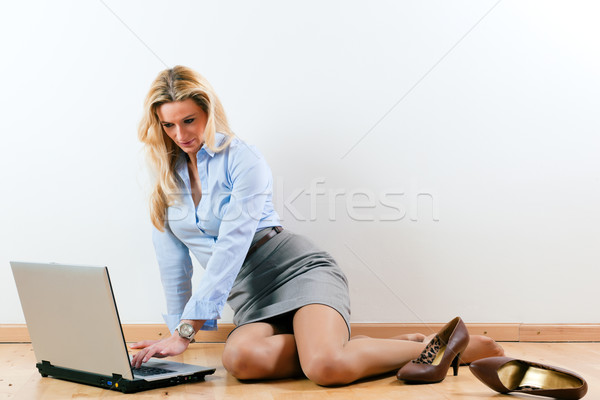 Business woman working at home Stock photo © Kzenon