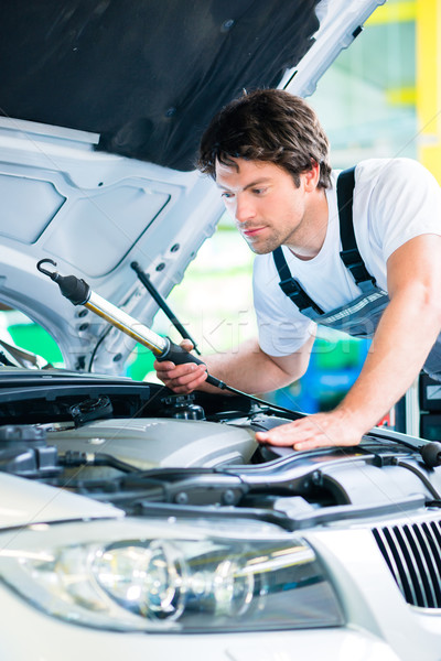 Stock photo: Auto mechanic working in car service workshop