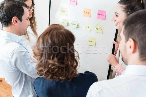 Business brainstorming and resource planning with team Stock photo © Kzenon