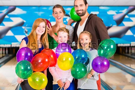 Family at Bowling Center Stock photo © Kzenon