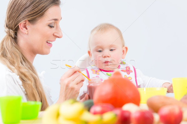 Portrait of a cute and healthy baby girl looking with curiosity  Stock photo © Kzenon