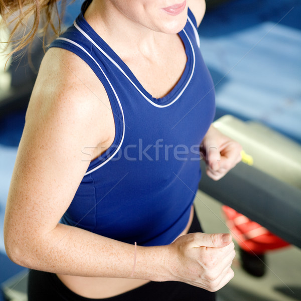 Foto stock: Ejecutando · nina · torso · noria · gimnasio · mujer