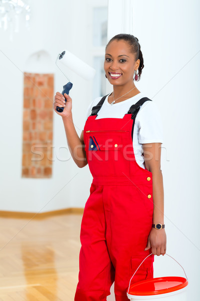 Woman in her home renovating diy Stock photo © Kzenon