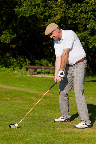 Senior jogador de golfe verão jogador de golfe golfe jogar Foto stock © Kzenon