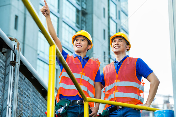 Asian indonésien construction travailleurs bâtiment [[stock_photo]] © Kzenon