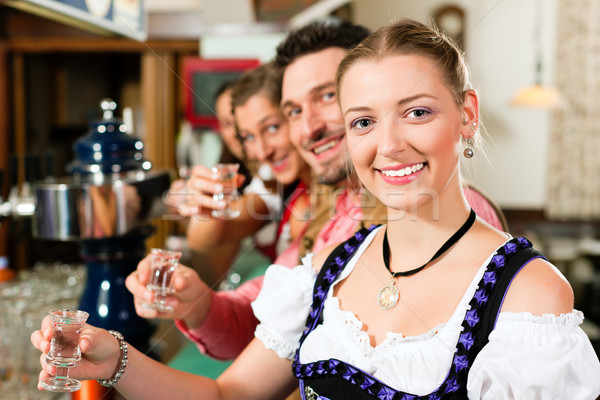 Szemüveg szeszes ital emberek iszik kocsma buli Stock fotó © Kzenon