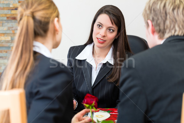 mortician with client comforting and advising Stock photo © Kzenon