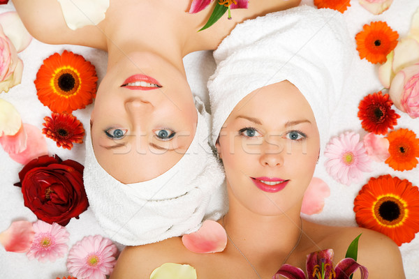 Wellness Girls and Flowers Stock photo © Kzenon