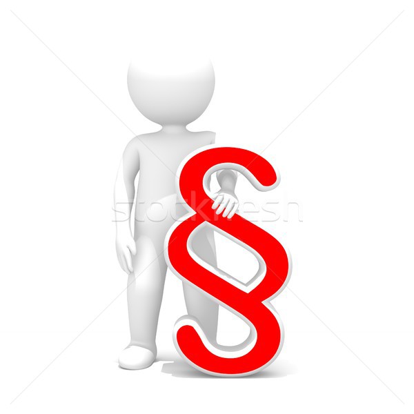 3D Rendering of a man holding a section sign Stock photo © Kzenon