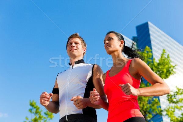 Urban sports - fitness in the city Stock photo © Kzenon