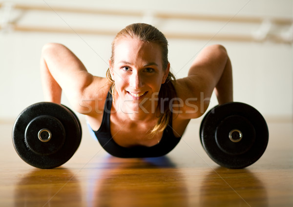 Workout - pushups Stock photo © Kzenon