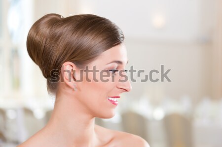 Bride with swept-back hair Stock photo © Kzenon