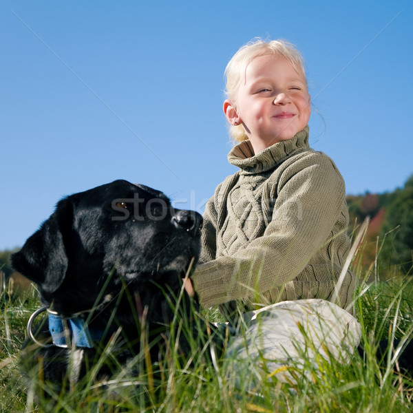 Girl and Dog Stock photo © Kzenon