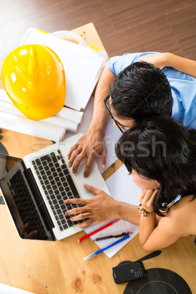 Architect working at home Stock photo © Kzenon