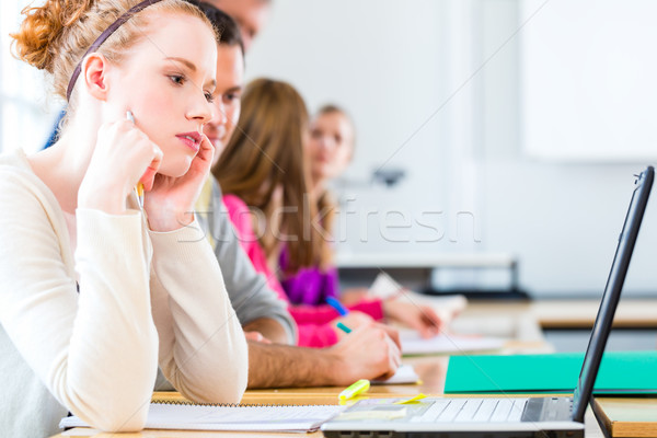 Stock photo: College students writing test