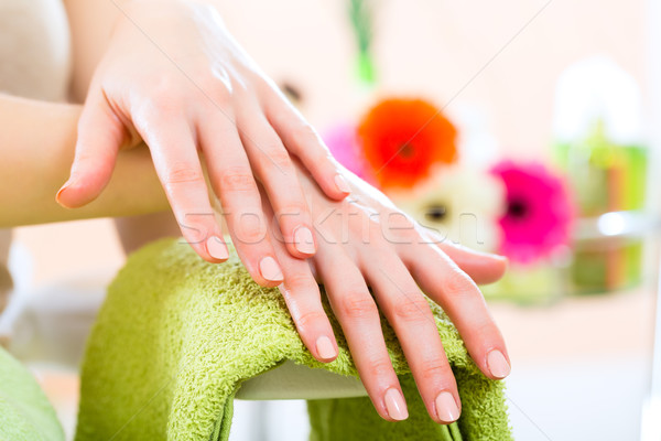 Vrouw nagel zorg manicure symbool Stockfoto © Kzenon