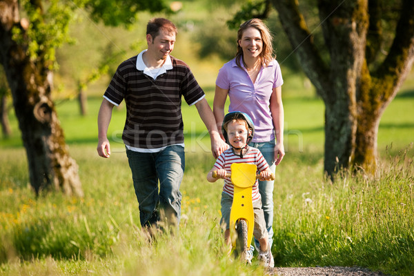 Family having a walk outdoors in summer Stock photo © Kzenon