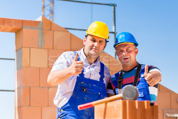 Foto stock: Trabajadores · edificio · paredes · casa · trabajador